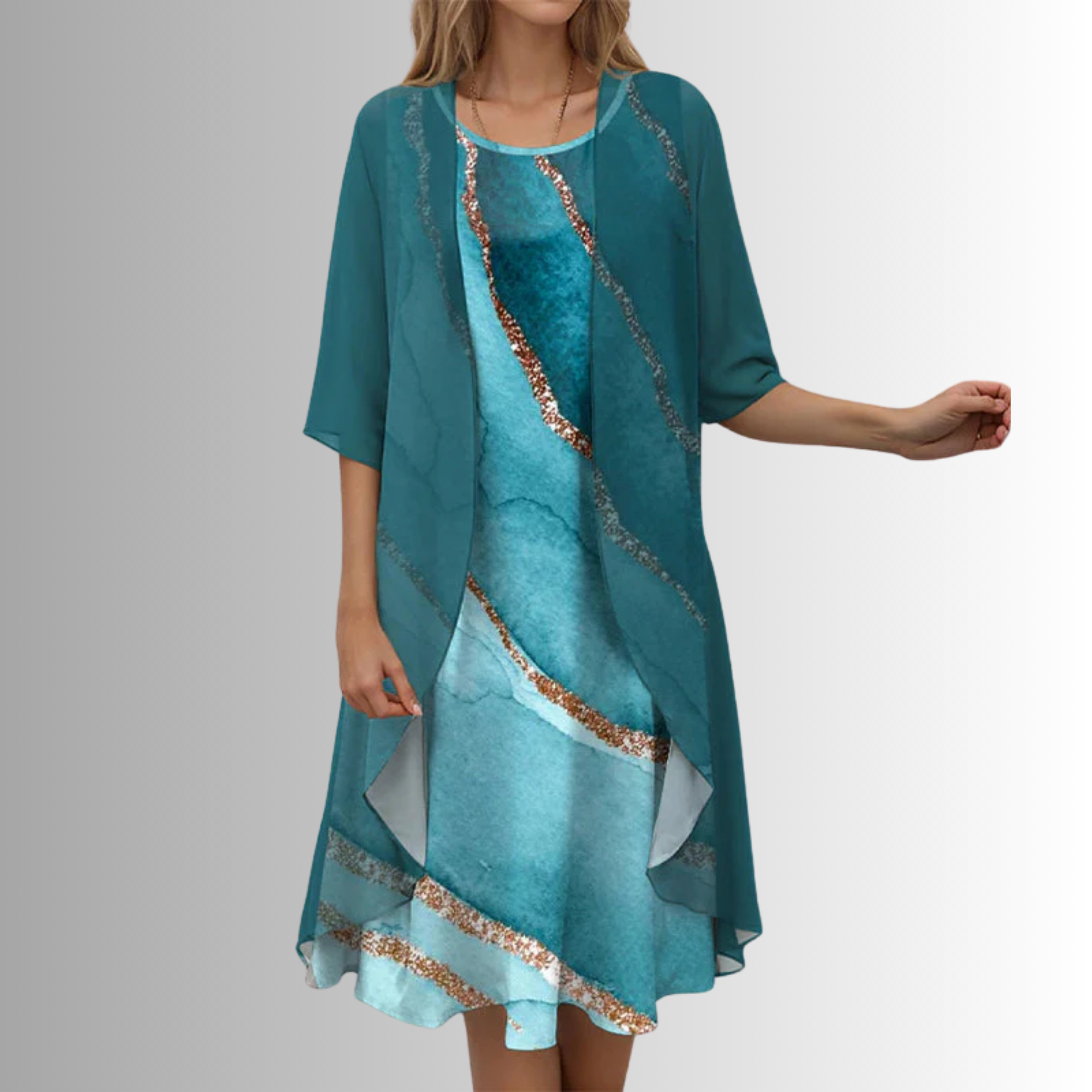 MOREAU LYON | ROBE MIDI SUPERPOSÉE POUR FEMMES