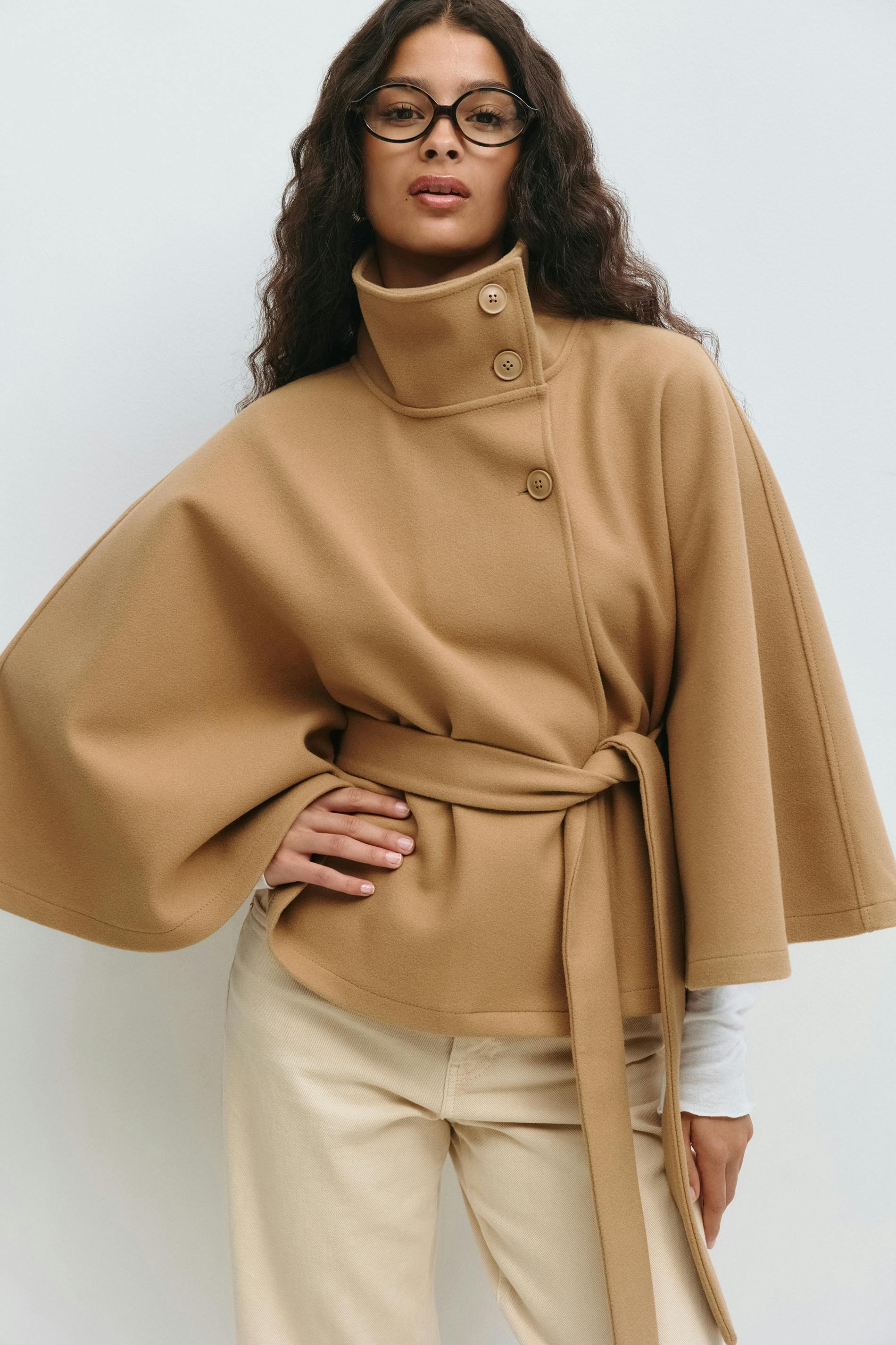 VIDAL BORDEAUX | MANTEAU CAPE À CEINTURE POUR FEMMES