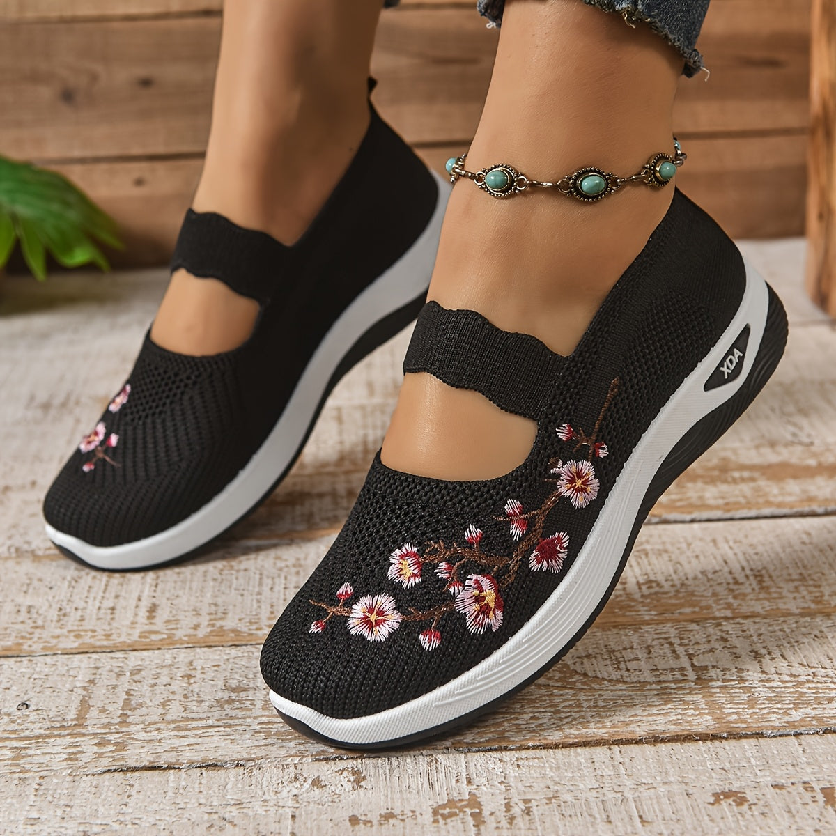 MOREAU LYON | BASKETS FLORALE EMBROIDÉES POUR FEMMES