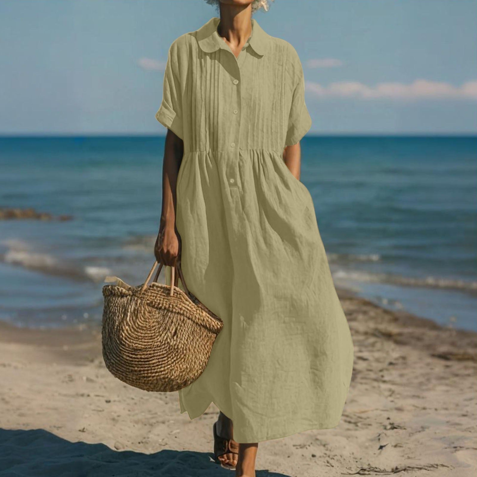 VIDAL BORDEAUX | ROBE EN LIN ÉLÉGANTE POUR FEMMES