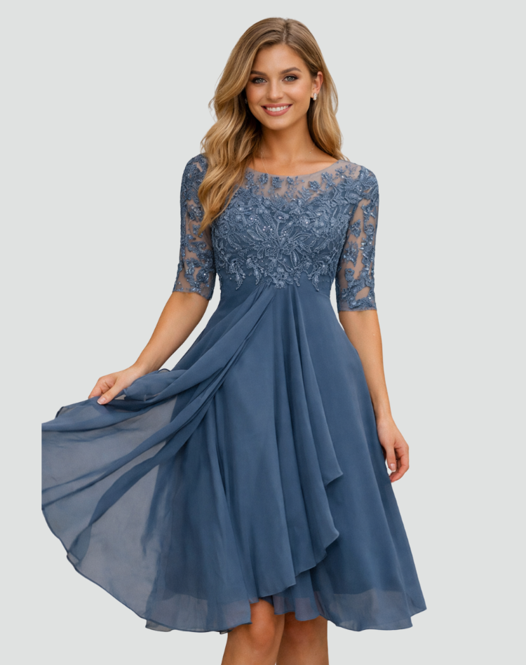 MOREAU LYON | ROBE MIDI EN TULLE À DENTELLE POUR FEMMES