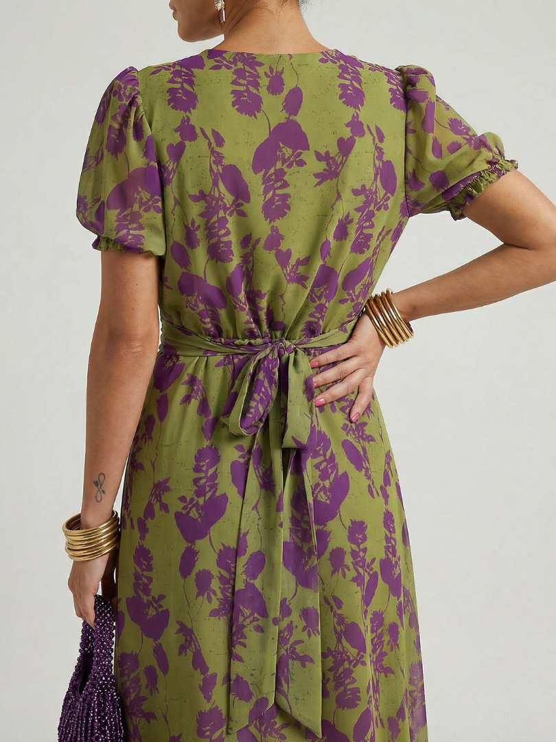 MOREAU LYON | CHIC ROBE MIDI FLORALE POUR FEMMES