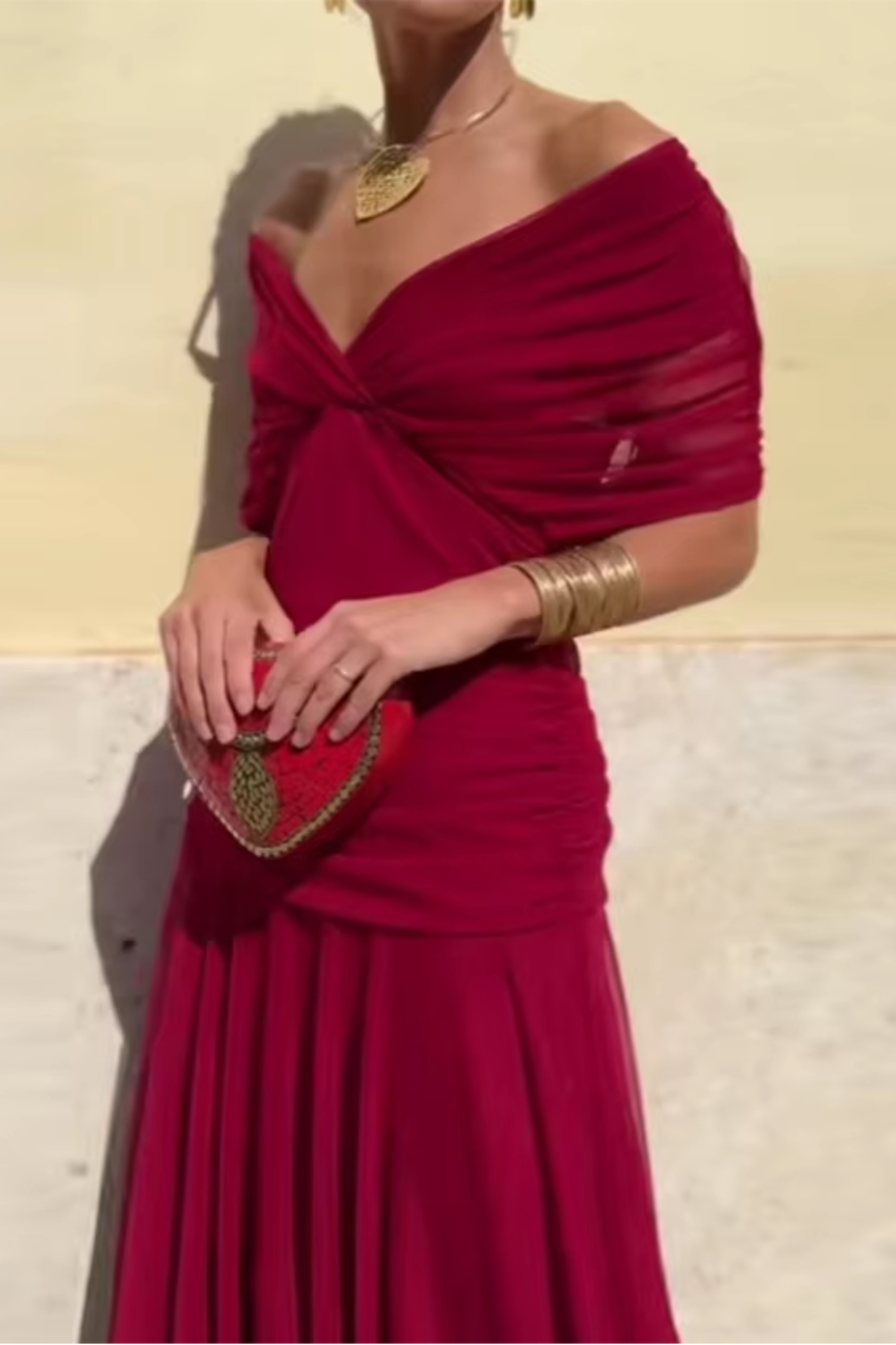 VIDAL BORDEAUX | ROBE MAXI ÉLÉGANTE POUR FEMMES