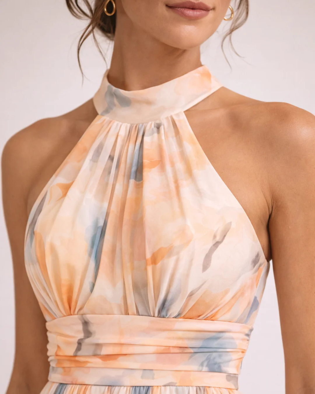 MOREAU LYON | ROBE MAXI ÉLÉGANTE À COL HALTER POUR FEMMES