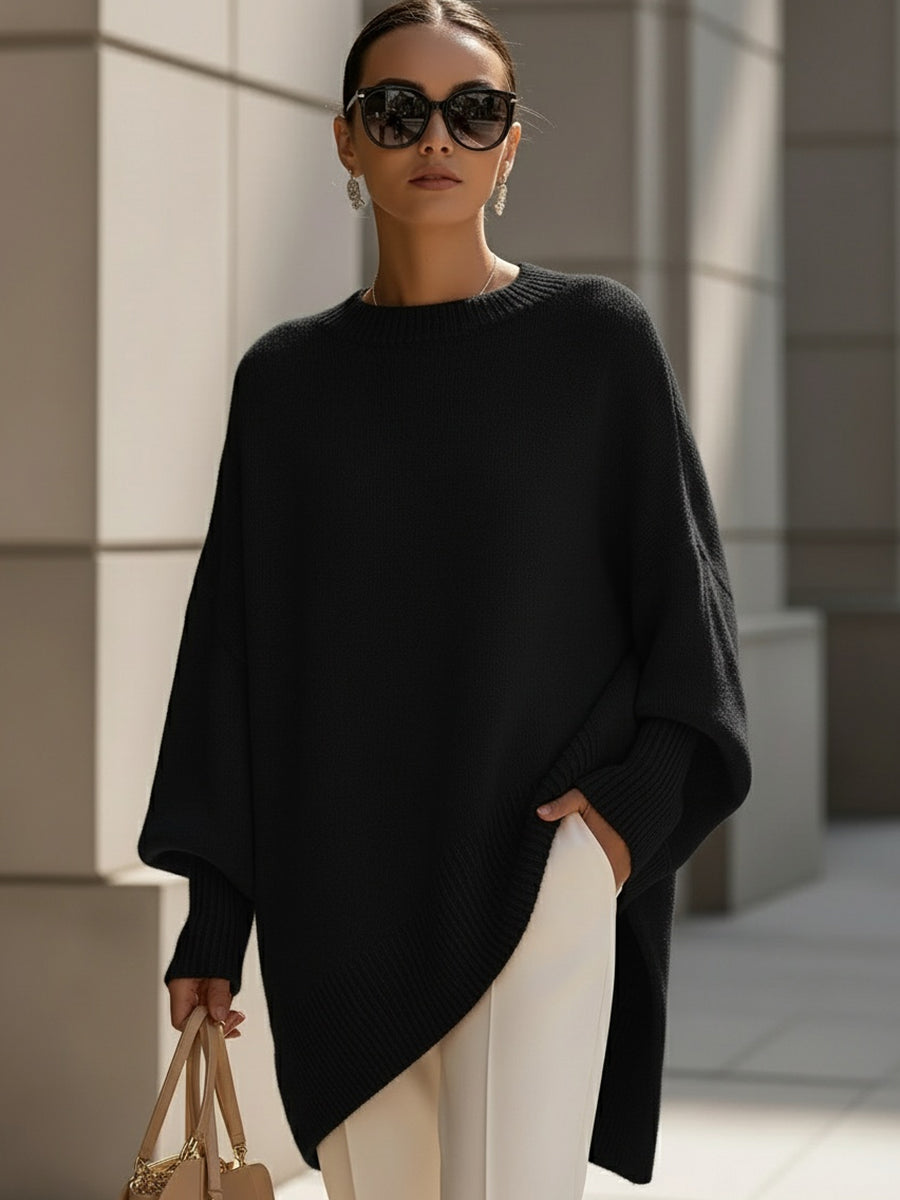 VIDAL BORDEAUX | PULL SURDIMENSIONNÉ CÔTELÉ POUR FEMMES