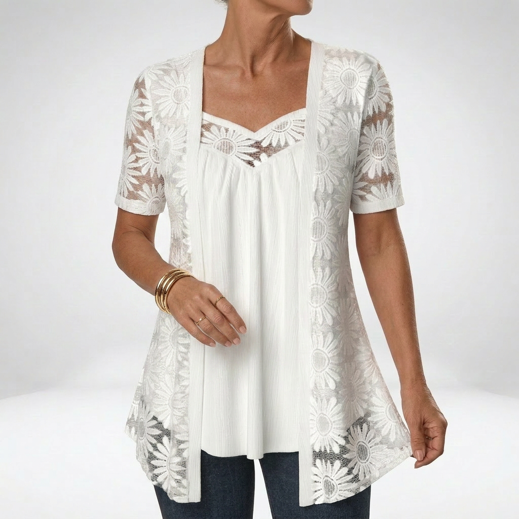 VIDAL BORDEAUX | BLOUSE À DENTELLE POUR FEMMES