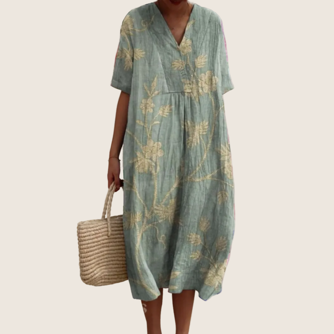VIDAL BORDEAUX | ROBE D'ÉTÉ FLORALE POUR FEMMES