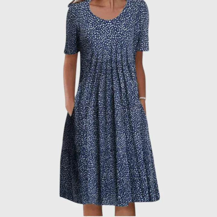 VIDAL BORDEAUX | ROBE ÉLÉGANTE À VOLANTS POUR FEMME