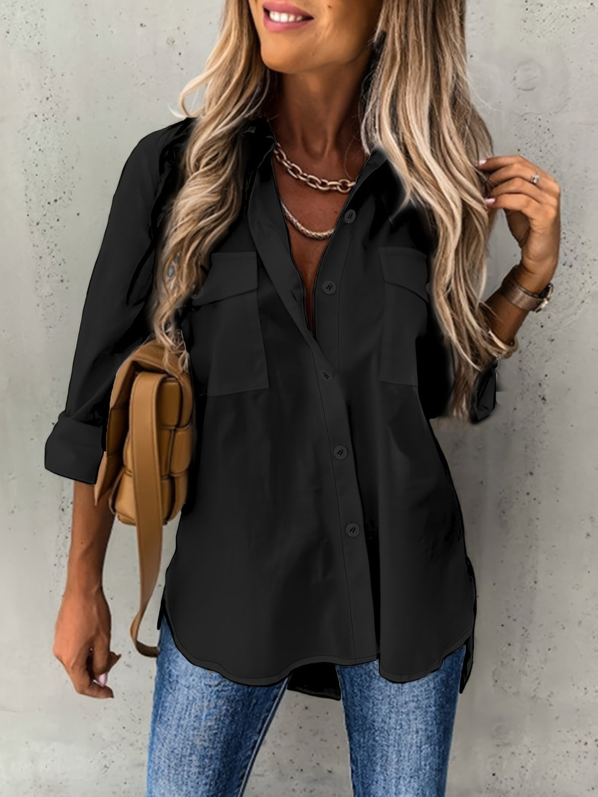 VIDAL BORDEAUX | CHEMISE CHIC À MANCHES LONGUES POUR FEMMES