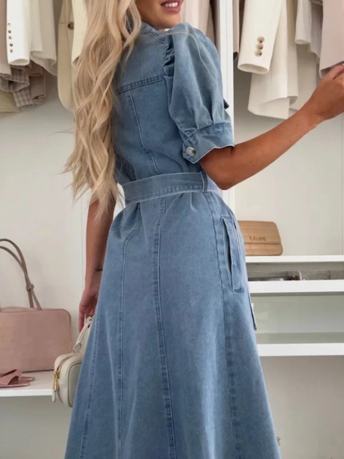 MOREAU LYON | ROBE CHEMISE EN DENIM POUR FEMMES