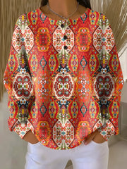 Miriam | Pull Henley Imprimé Ornate