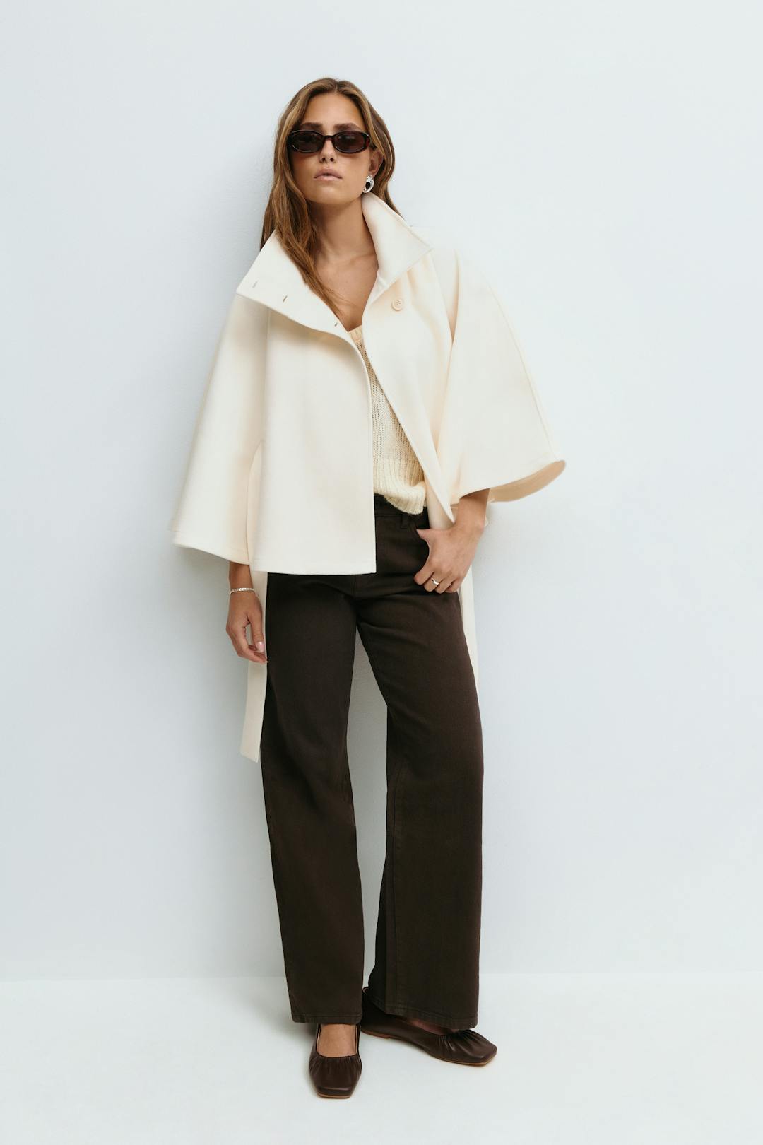 VIDAL BORDEAUX | MANTEAU CAPE À CEINTURE POUR FEMMES