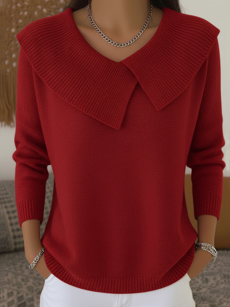 VIDAL BORDEAUX | PULL COL CLASSIQUE POUR FEMME