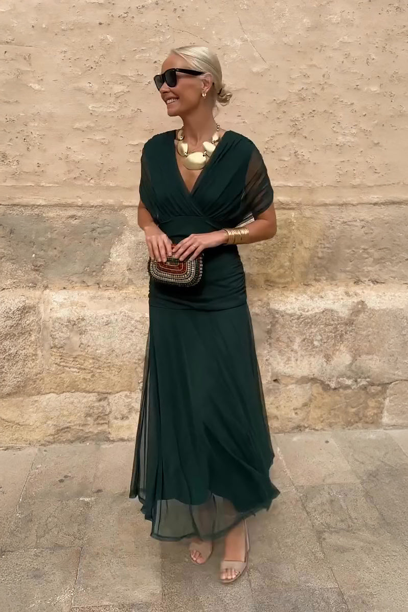 VIDAL BORDEAUX | ROBE MAXI ÉLÉGANTE POUR FEMMES