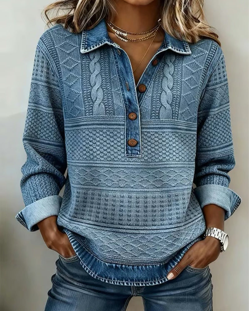 VIDAL BORDEAUX | CHEMISE EFFET DENIM POUR FEMME