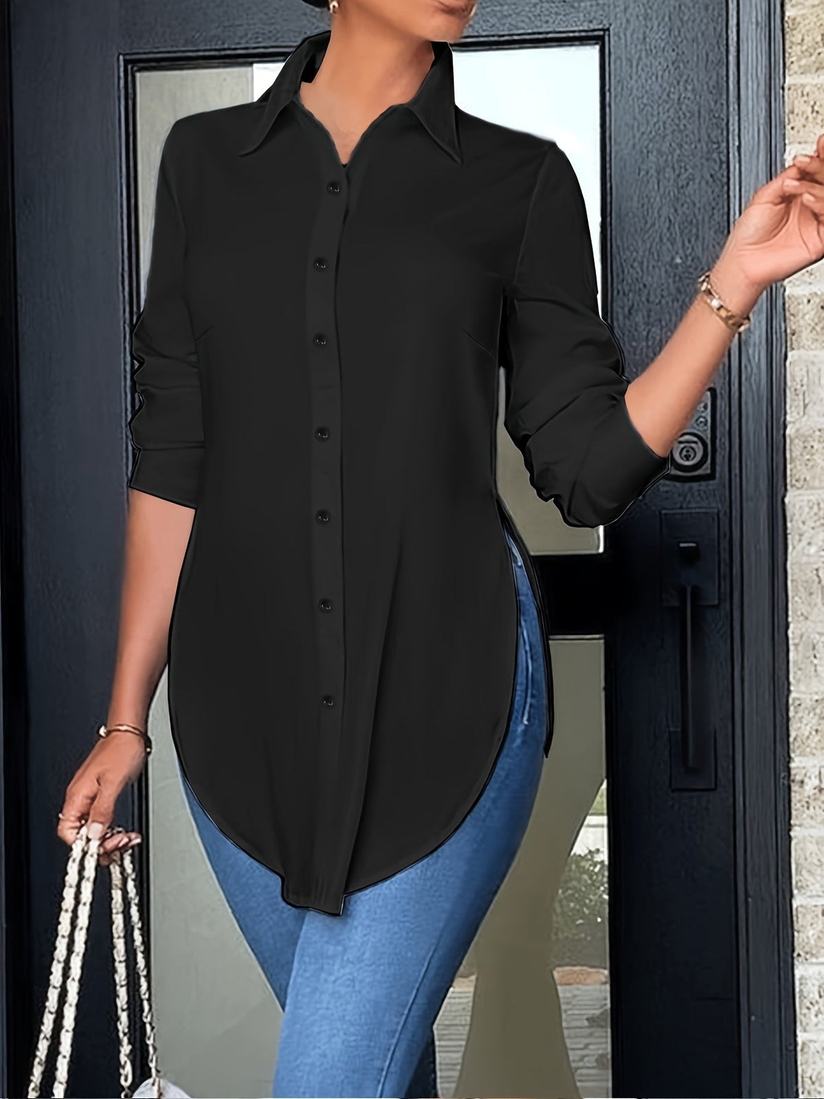 VIDAL BORDEAUX | BLOUSE À BOUTONS CHIC ÉLÉGANTE POUR FEMMES