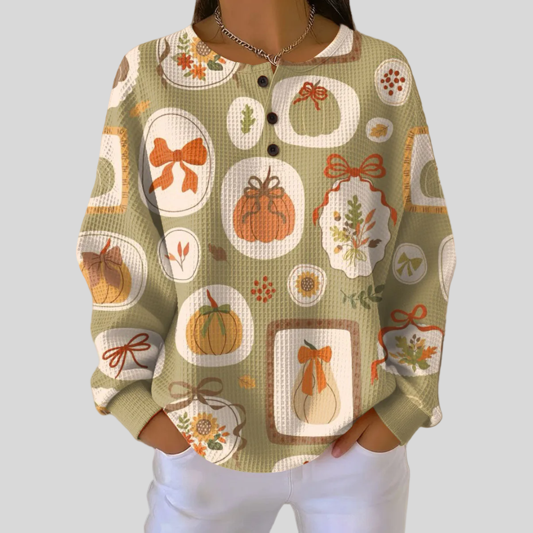 Tawnie™ | Sweat-shirt Bows And Pumpkins