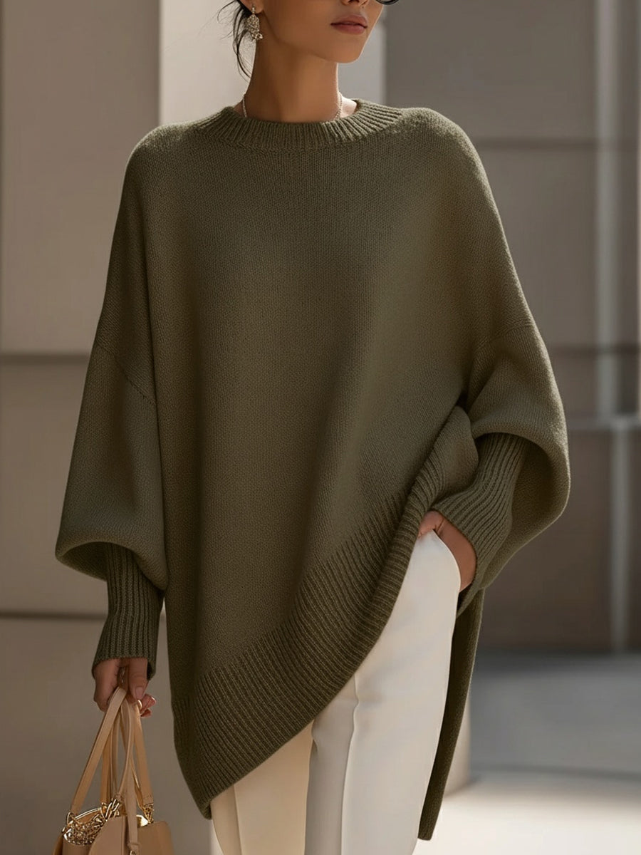 VIDAL BORDEAUX | PULL SURDIMENSIONNÉ CÔTELÉ POUR FEMMES