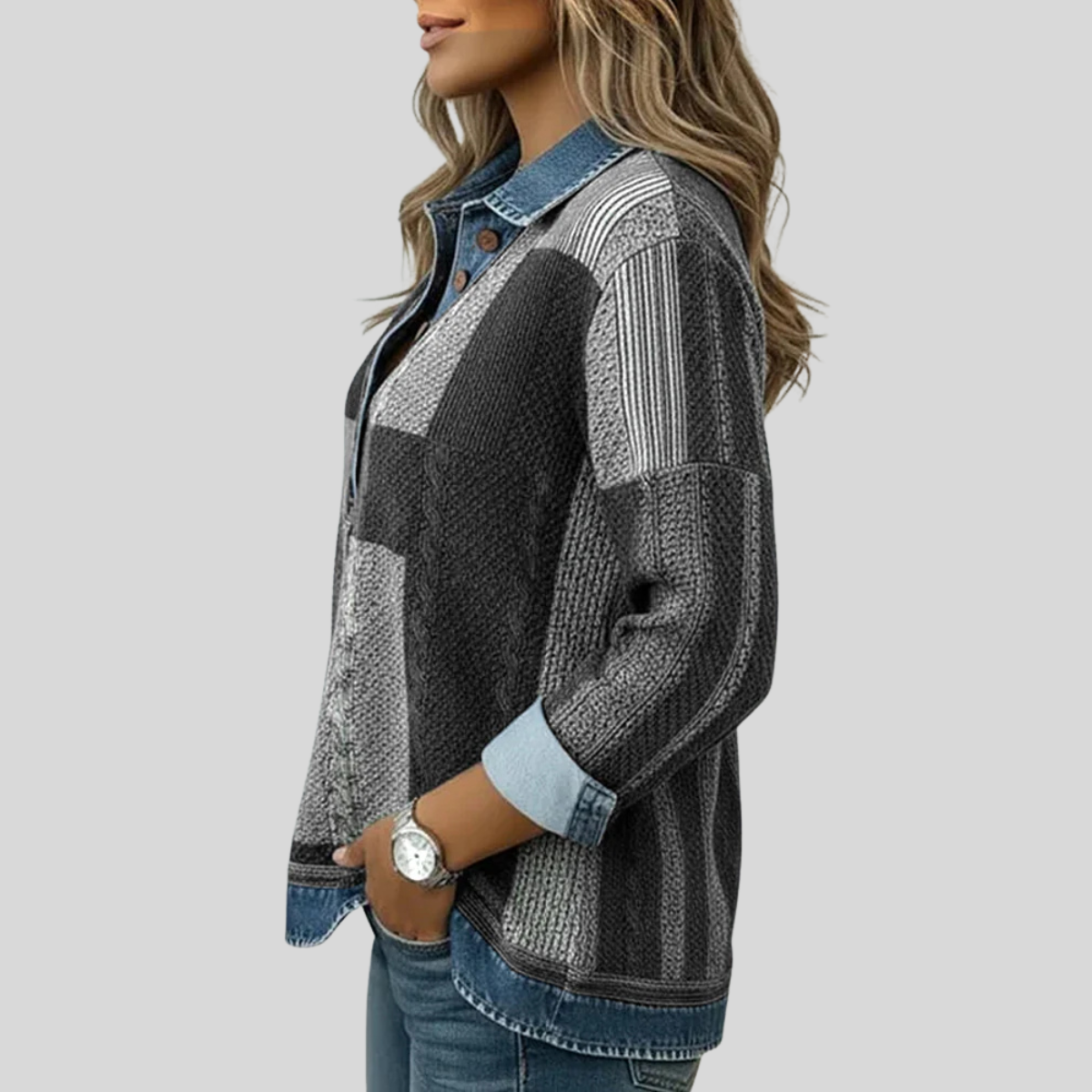 Meridell™ | Sweat à imprimé colorblock