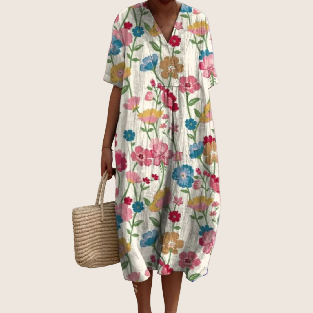 VIDAL BORDEAUX | ROBE D'ÉTÉ FLORALE POUR FEMMES