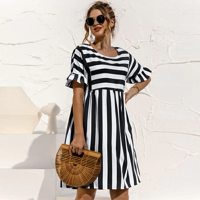 MOREAU LYON | ROBE DE PLAGE RAYÉE POUR FEMMES