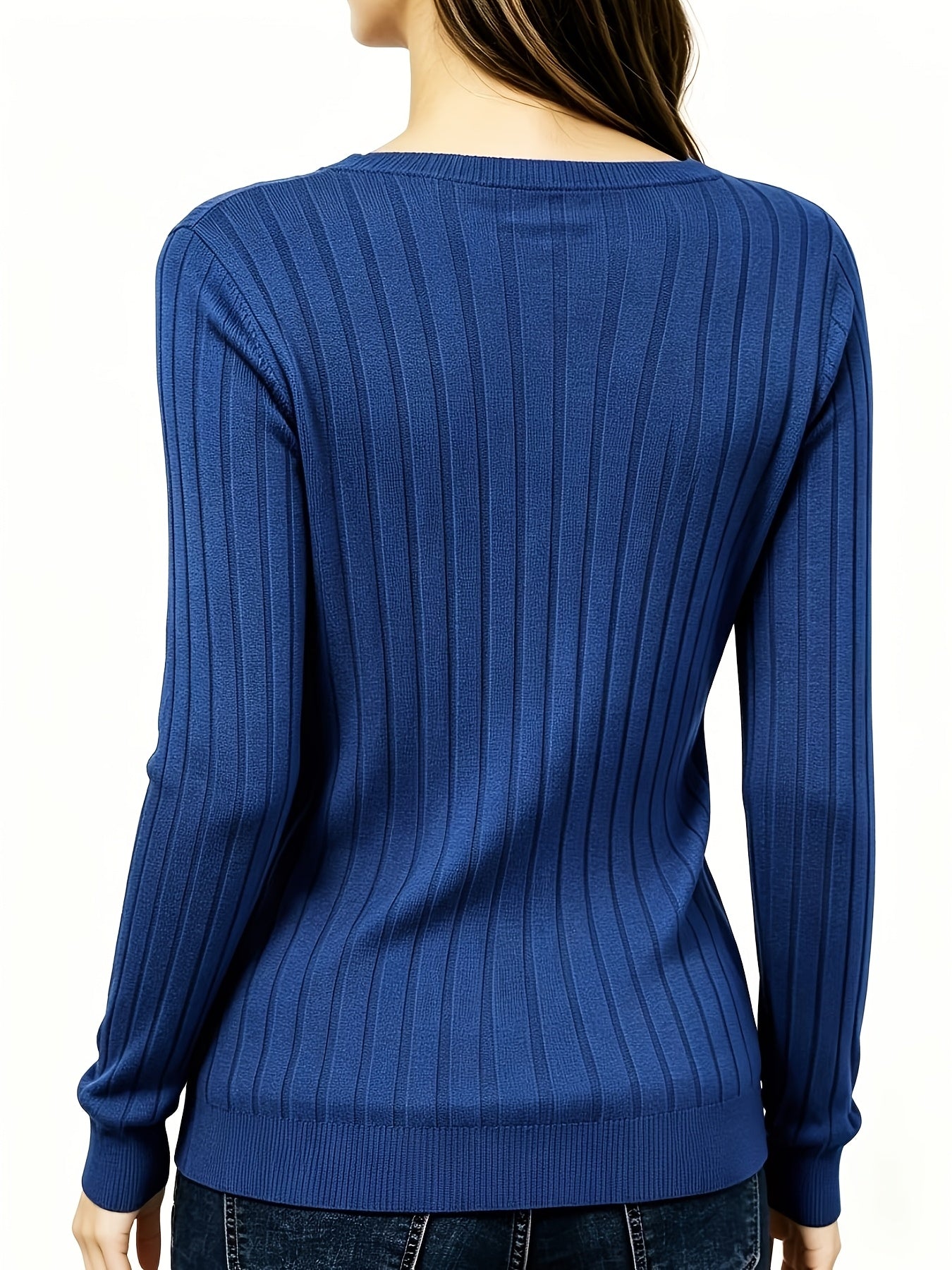 VIDAL BORDEAUX | PULL CÔTELÉ COL V POUR FEMMES