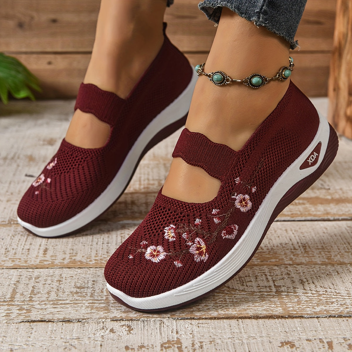 MOREAU LYON | BASKETS FLORALE EMBROIDÉES POUR FEMMES