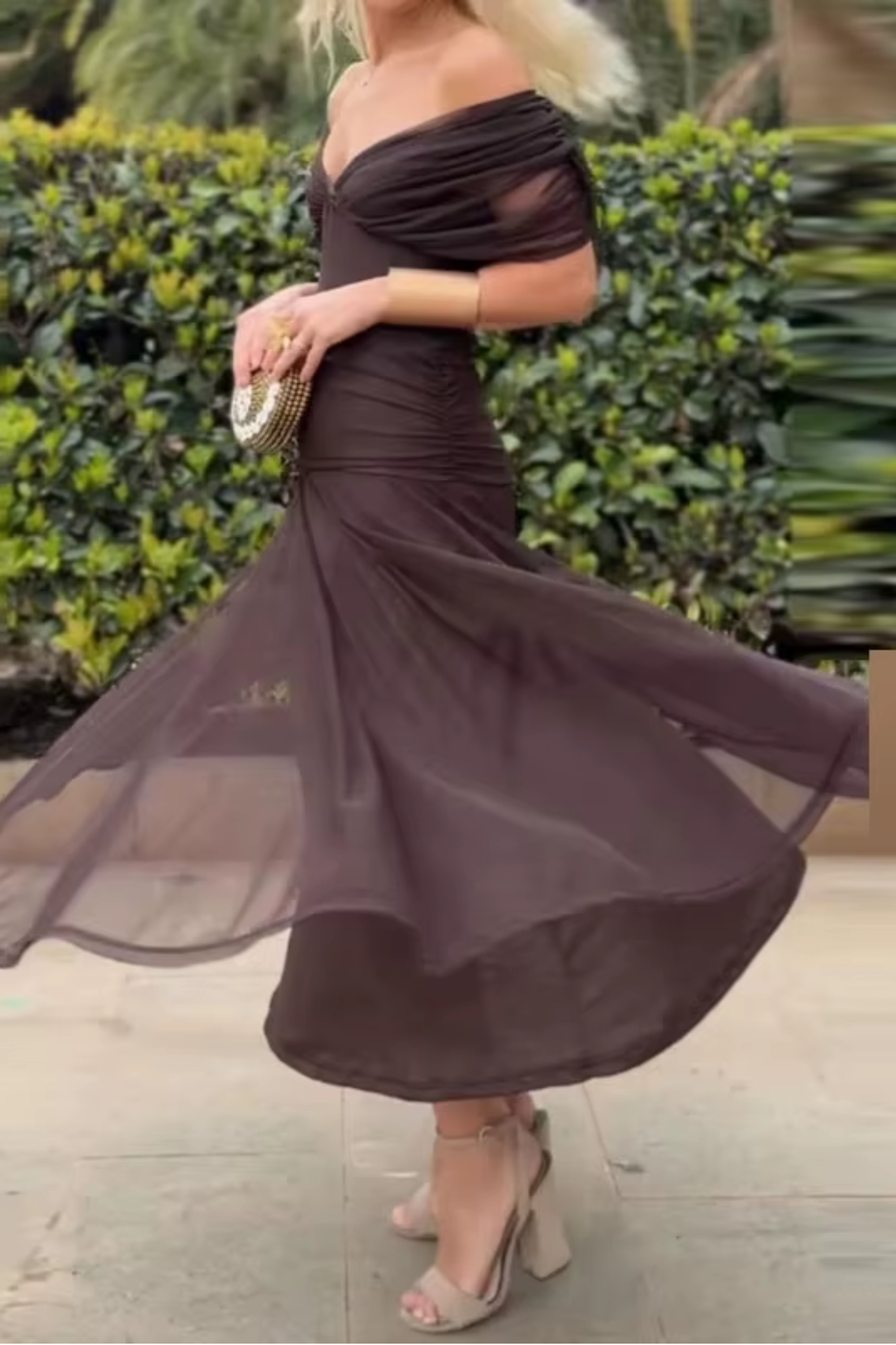 VIDAL BORDEAUX | ROBE MAXI FLUIDE POUR FEMME