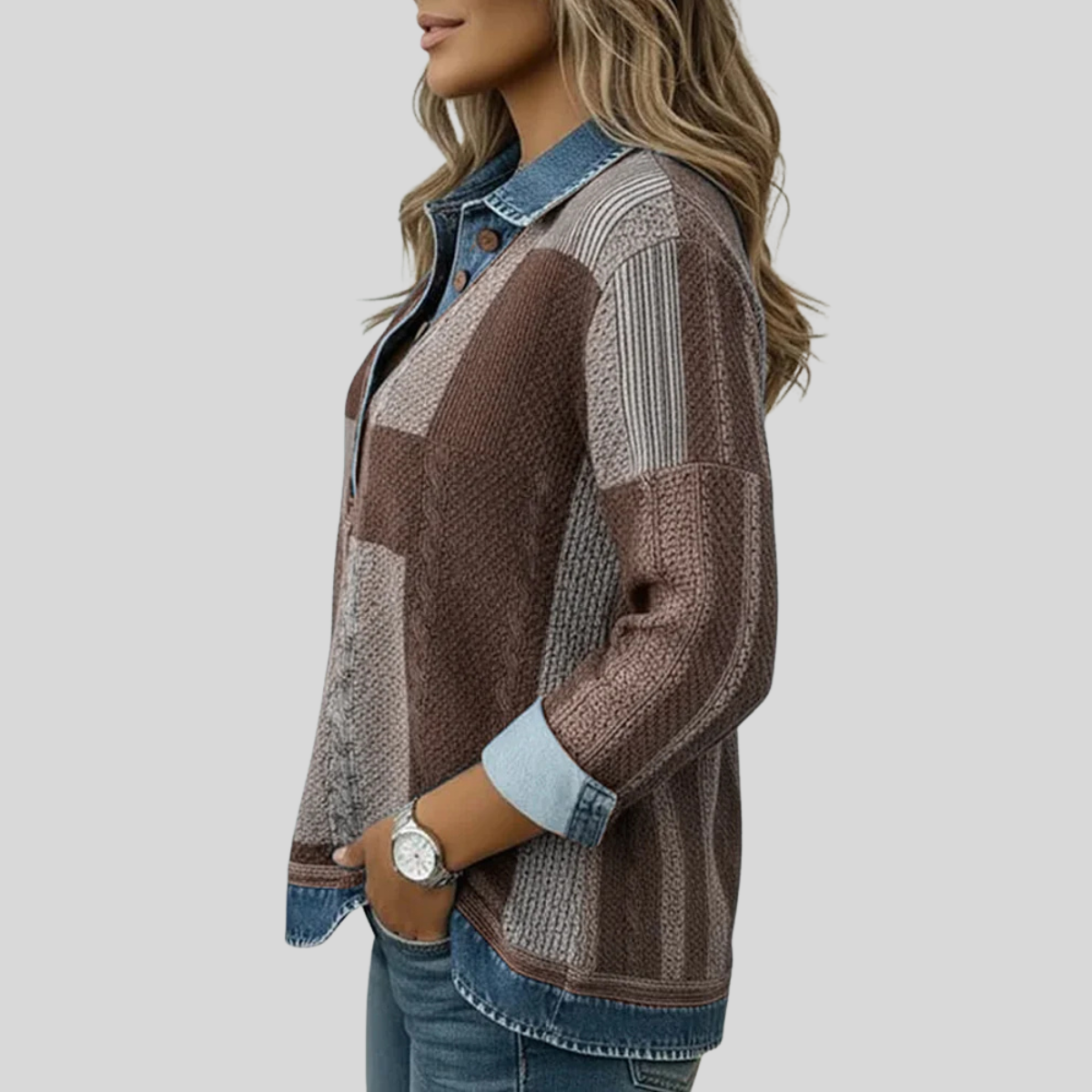 Meridell™ | Sweat à imprimé colorblock