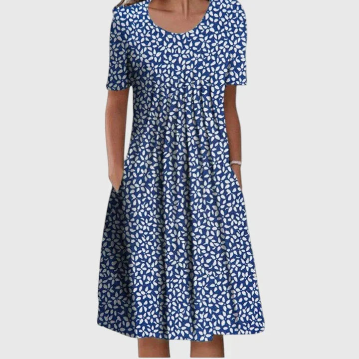 VIDAL BORDEAUX | ROBE ÉLÉGANTE À VOLANTS POUR FEMME