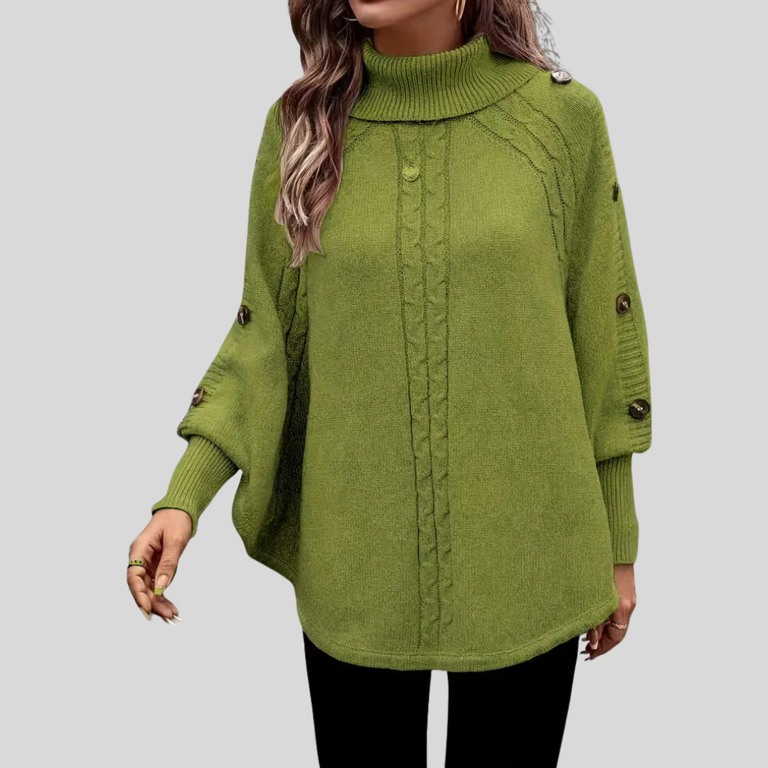 Norelle™ | Pull en maille torsadée à col montant