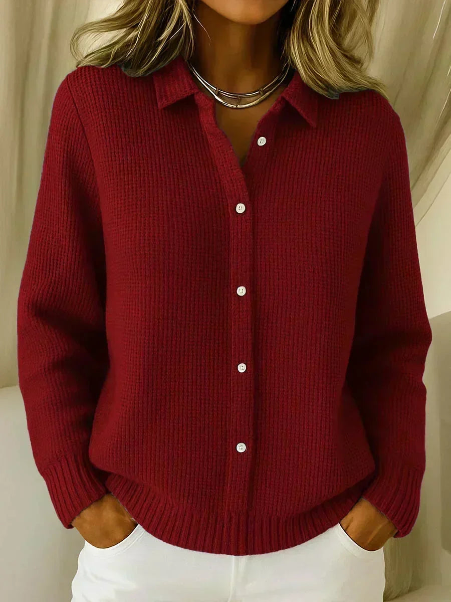 Camille™ | Cardigan Boutonné en Tricot Texturé