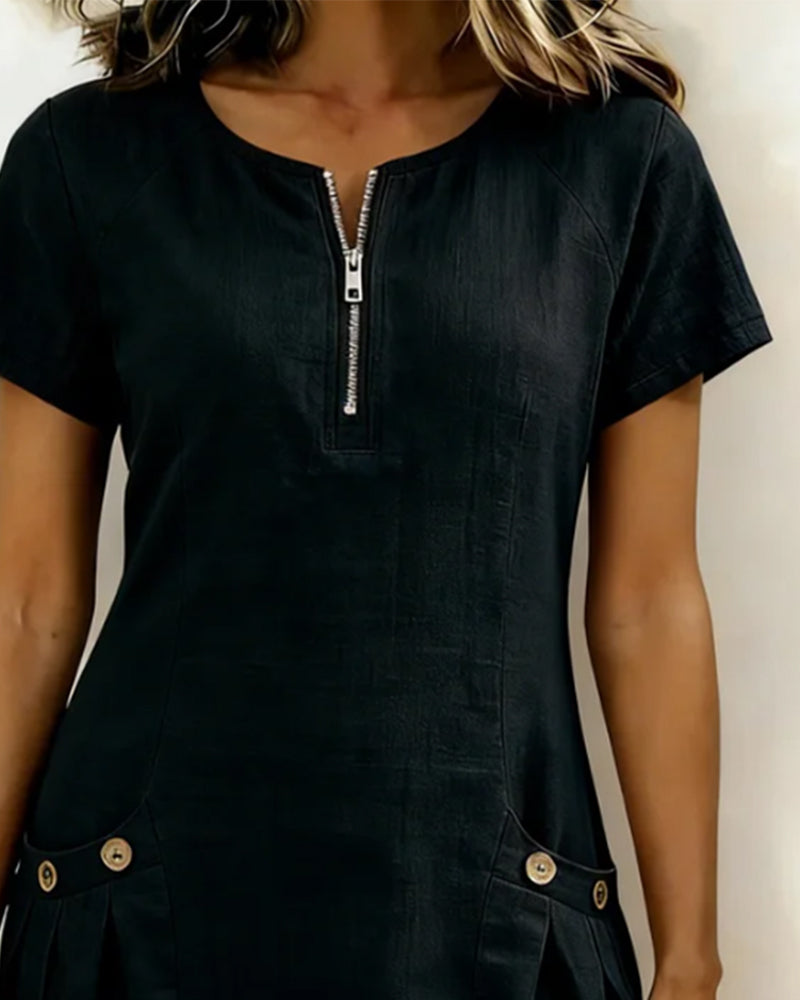 MOREAU LYON | ROBE À POCHES ZIPPÉES POUR FEMMES