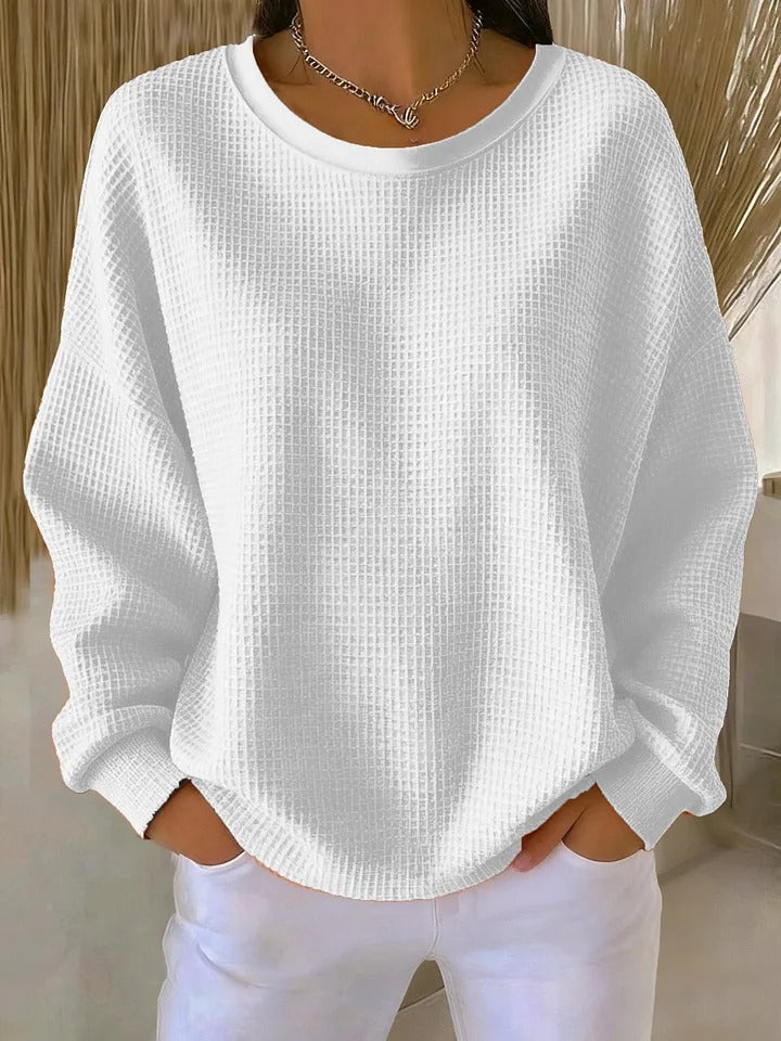 VIDAL BORDEAUX | PULL OVERSIZE EN MAILLE GAUFRÉE POUR FEMME