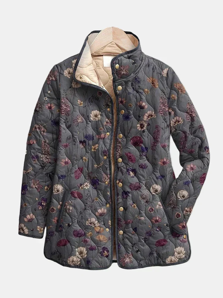 Niva | Veste Matelassée Imprimé Floral Vintage