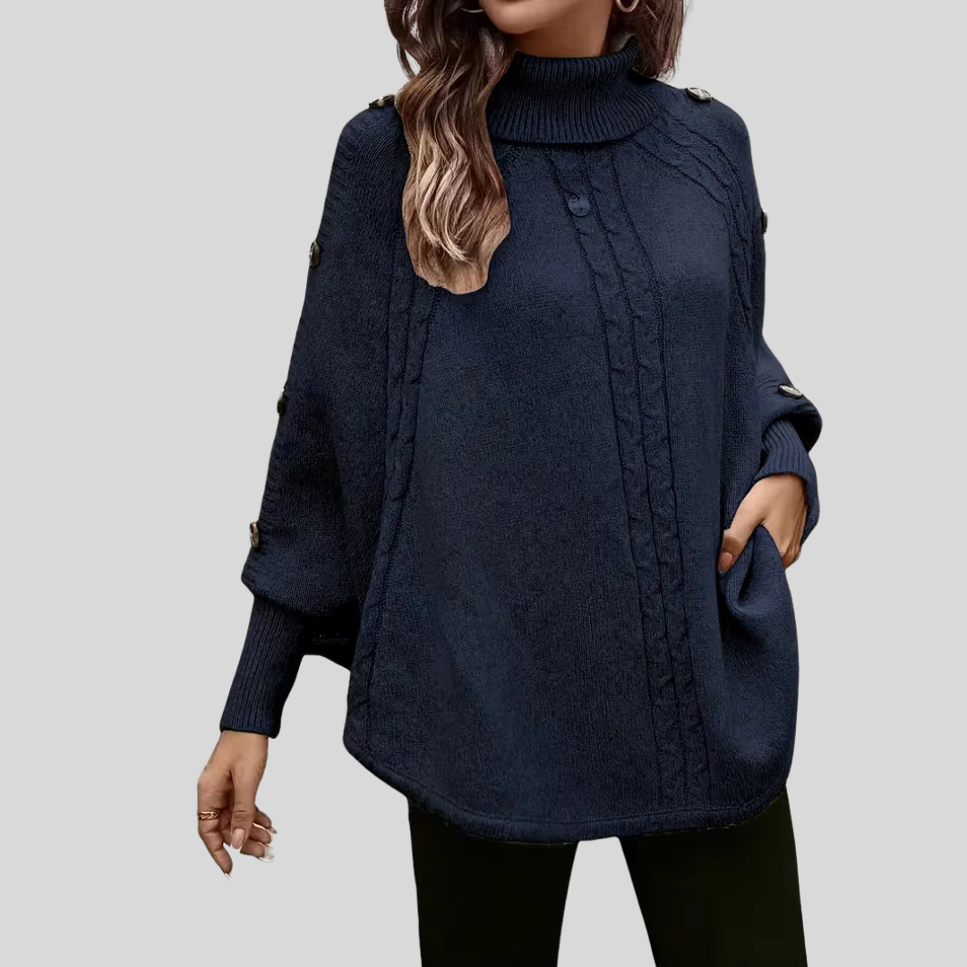 Norelle™ | Pull en maille torsadée à col montant