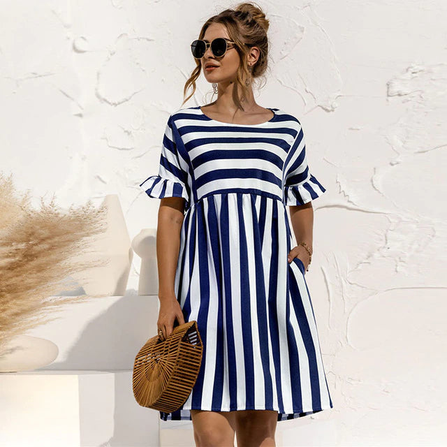 MOREAU LYON | ROBE DE PLAGE RAYÉE POUR FEMMES