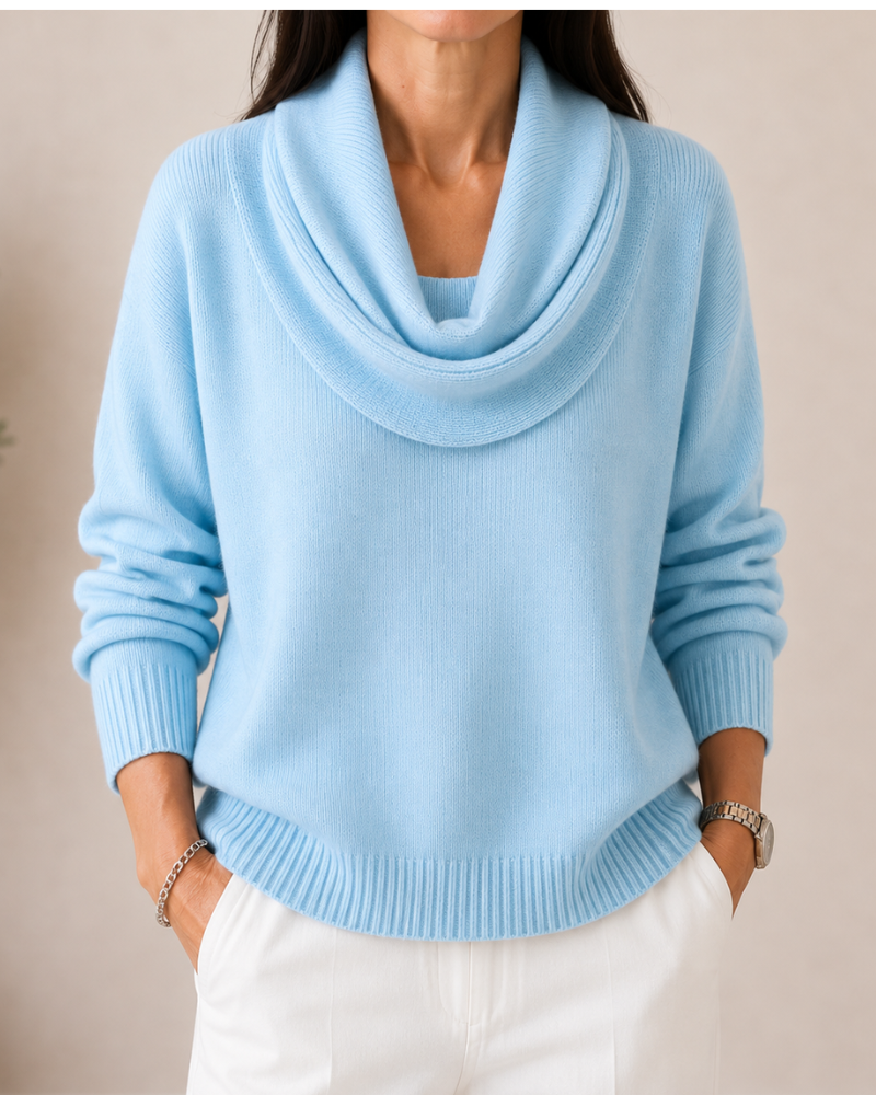 Caralina™ | Pull Tricoté Élégant à Col Bénitier