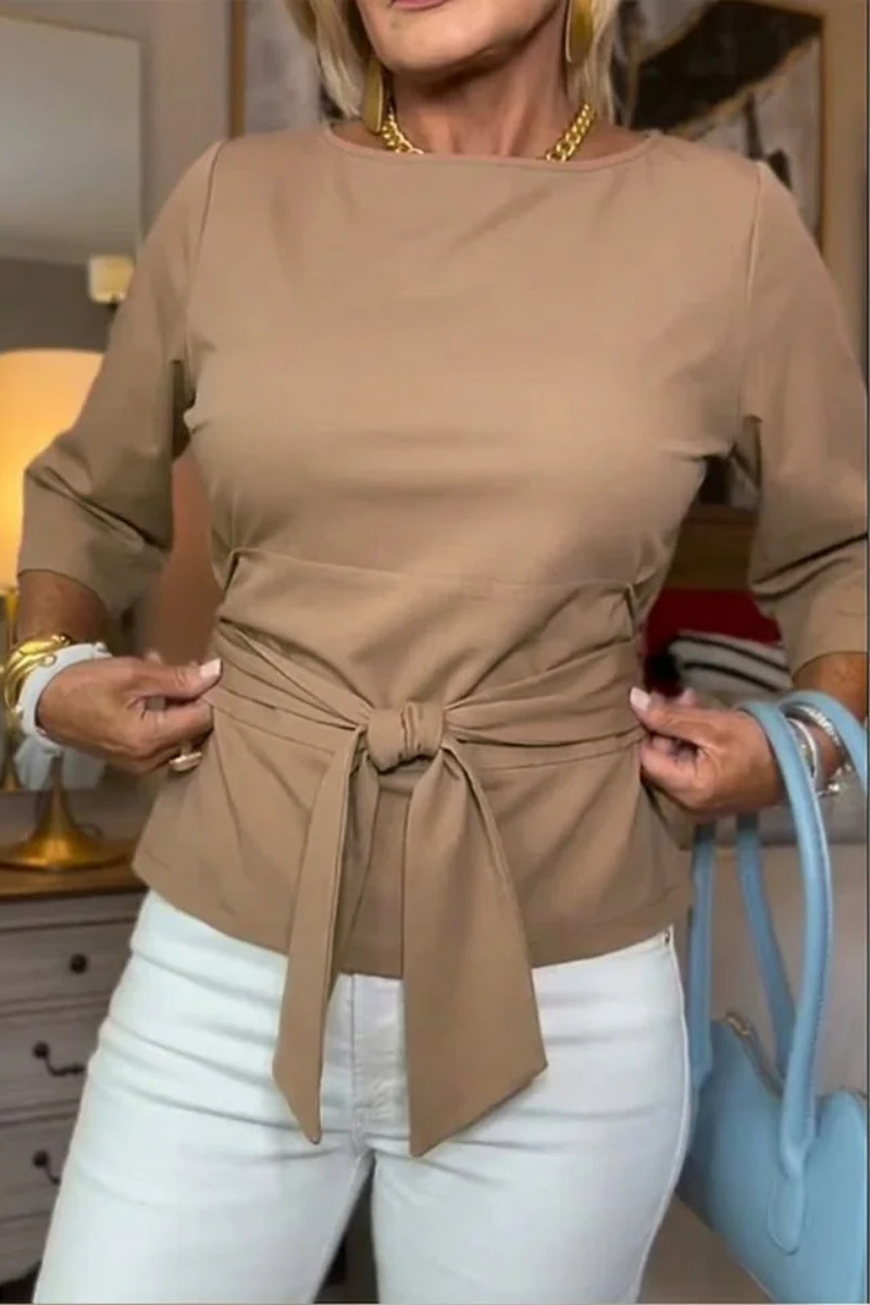 VIDAL BORDEAUX | TOP À NOEUD À LA TAILLE POUR FEMMES