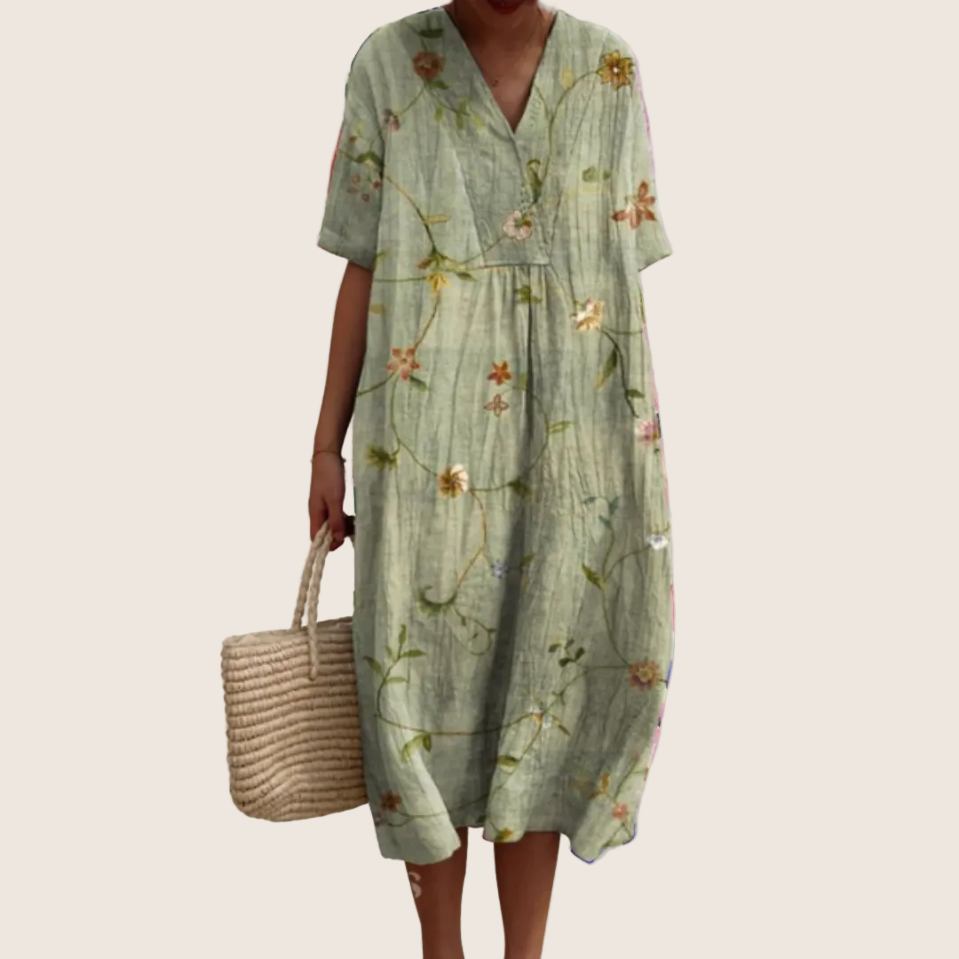VIDAL BORDEAUX | ROBE D'ÉTÉ FLORALE POUR FEMMES