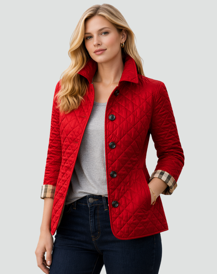 VIDAL BORDEAUX | VESTE MATELASSÉE BOUTONNÉE POUR FEMMES