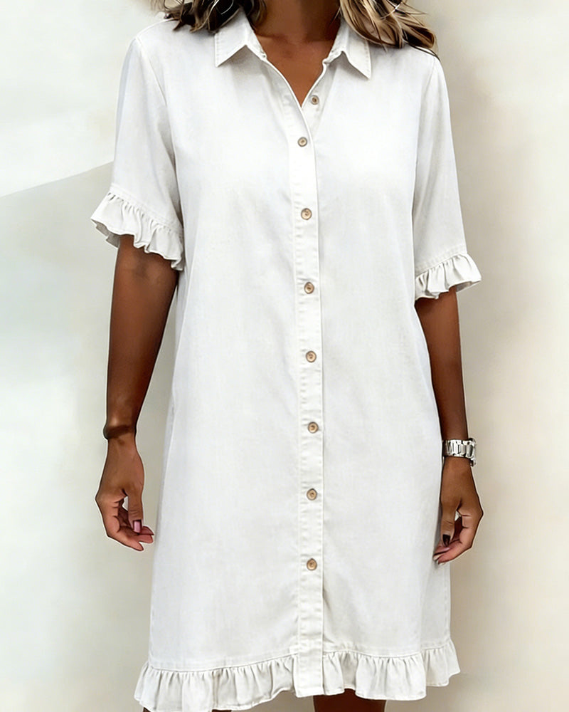 MOREAU LYON | ROBE EN DENIM À BOUTONS POUR FEMMES