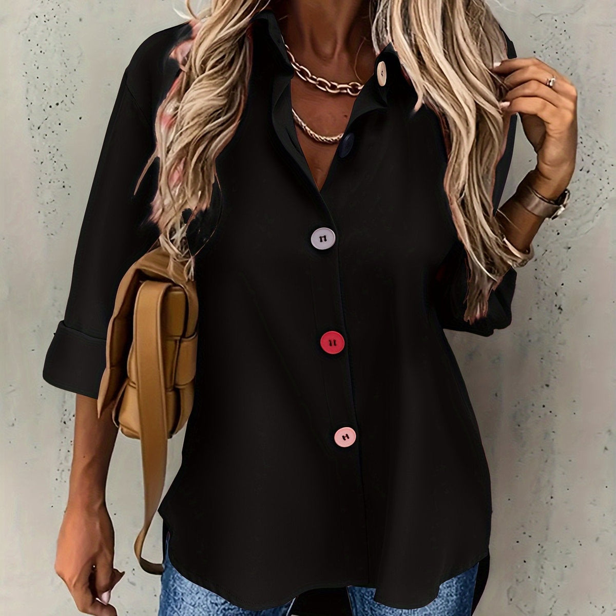 VIDAL BORDEAUX | CHIC BLOUSE À BOUTONS POUR FEMMES