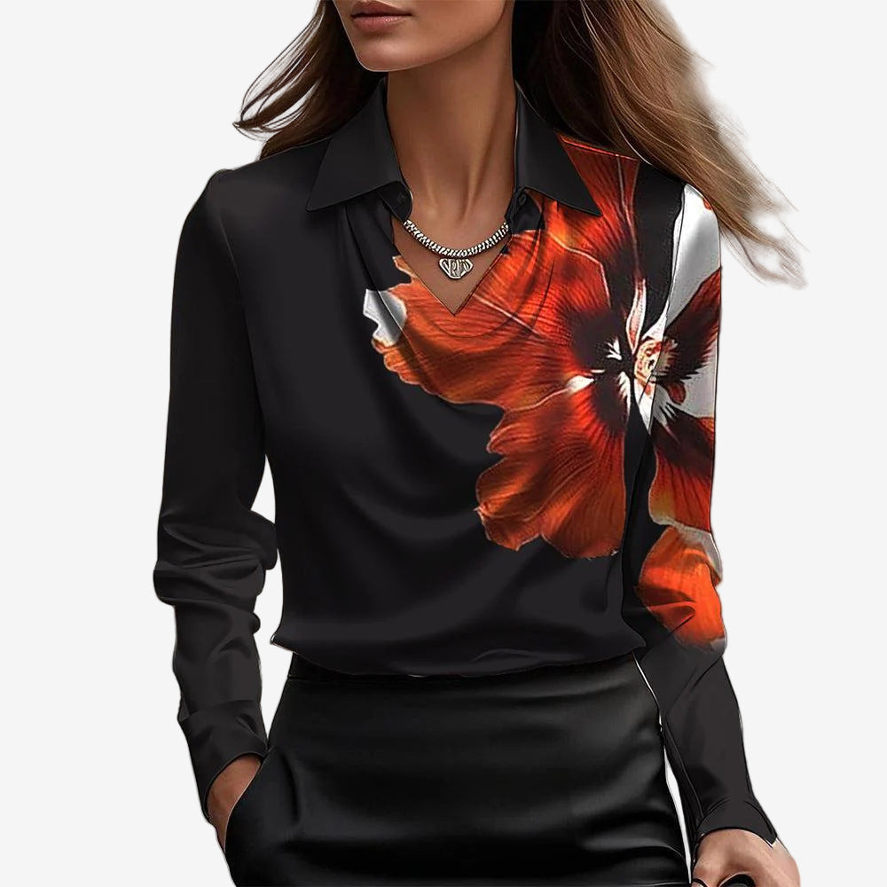 VIDAL BORDEAUX | BLOUSE DRAPÉE COL COWL POUR FEMMES
