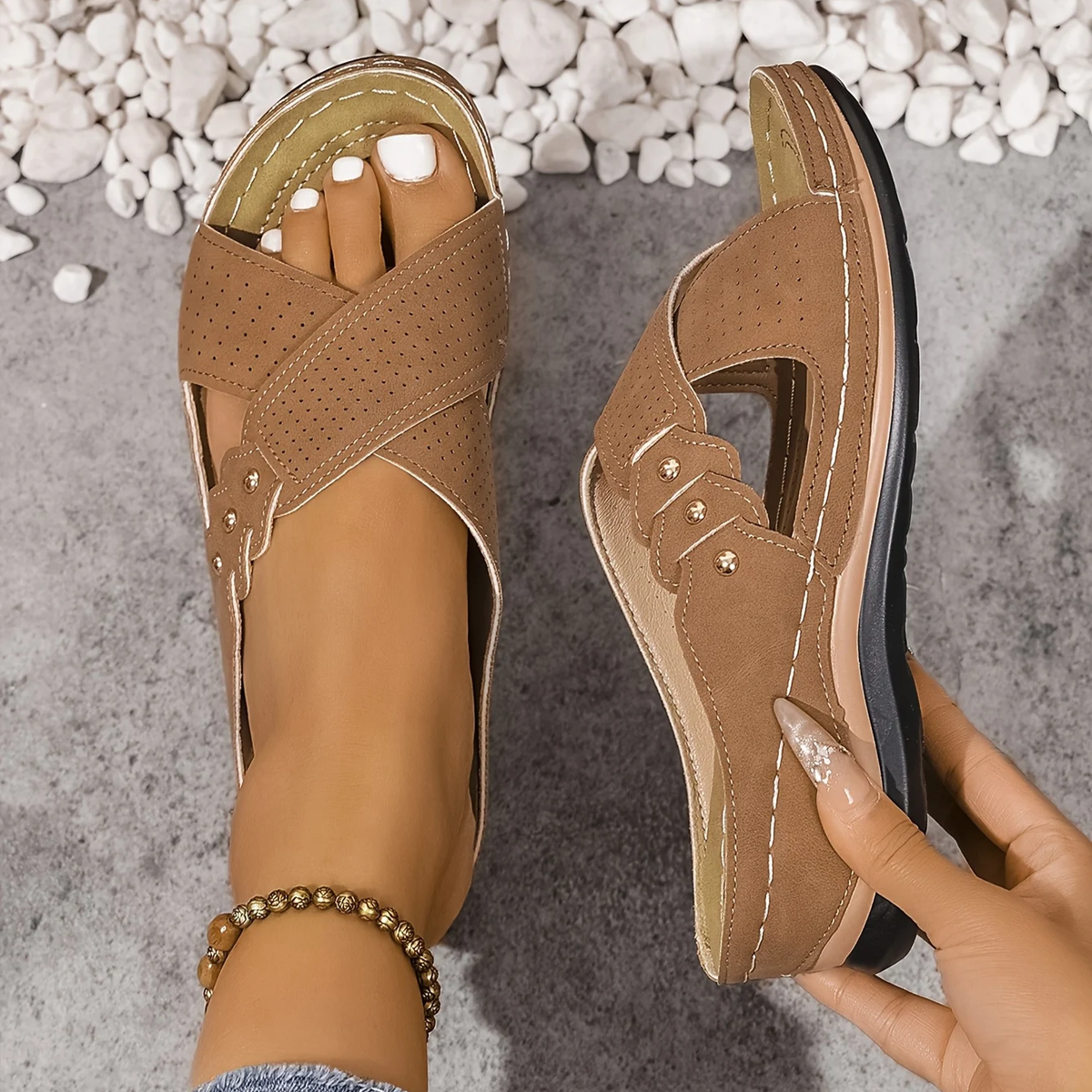 MOREAU LYON | SANDALES À TALON COMPENSÉ CHIC POUR FEMMES