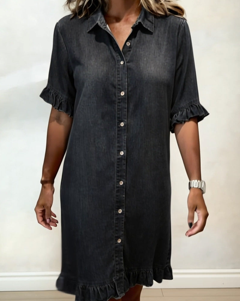 MOREAU LYON | ROBE EN DENIM À BOUTONS POUR FEMMES