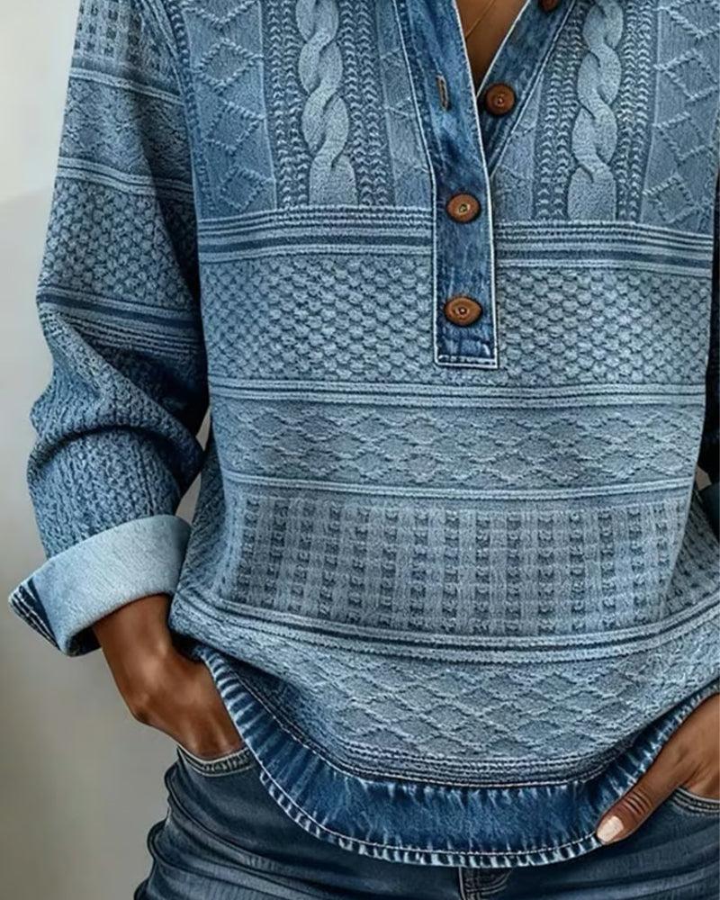 VIDAL BORDEAUX | CHEMISE EFFET DENIM POUR FEMME