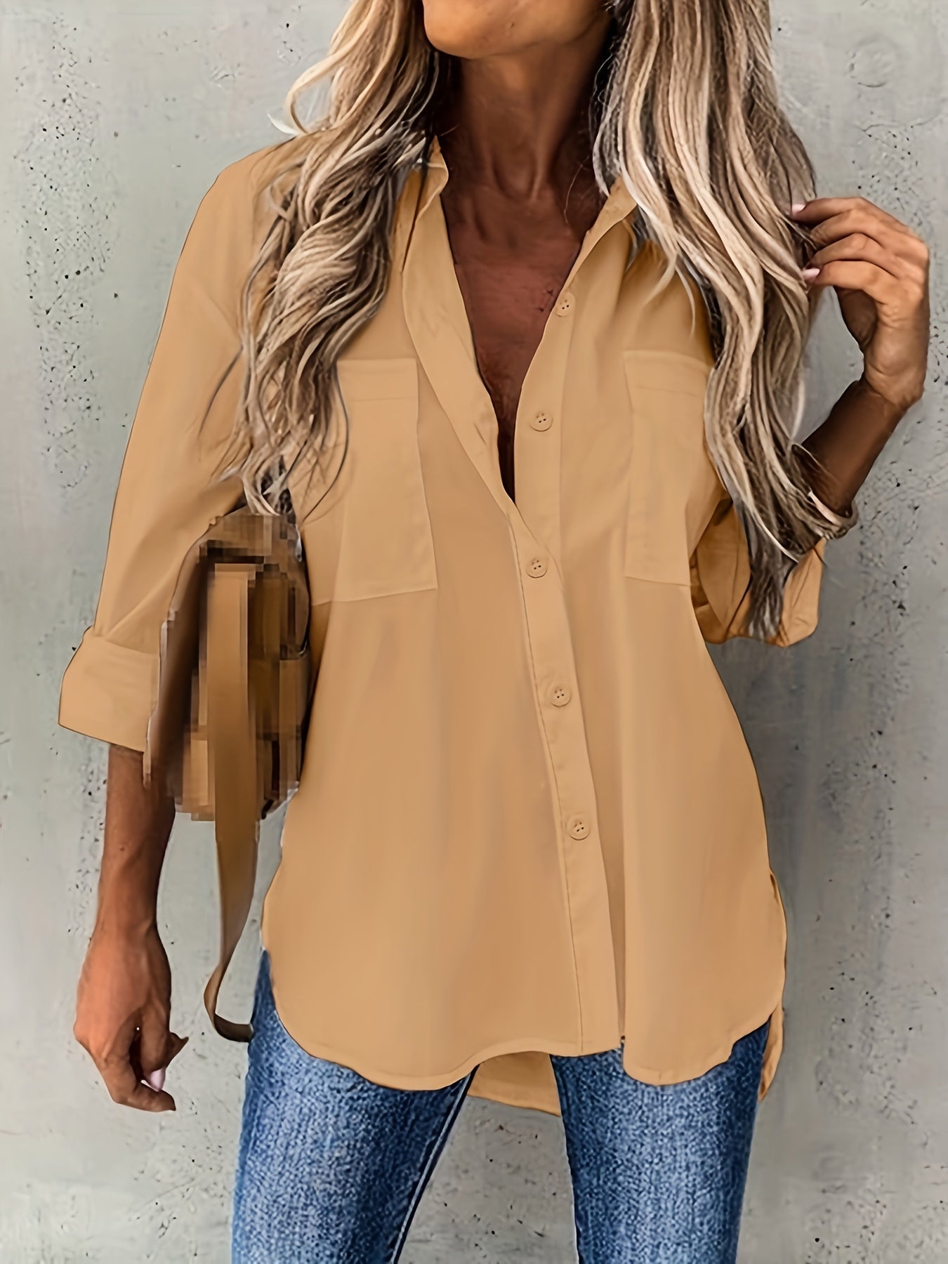VIDAL BORDEAUX | BLOUSE À MANCHES CHIC QUOTIDIENNE POUR FEMMES