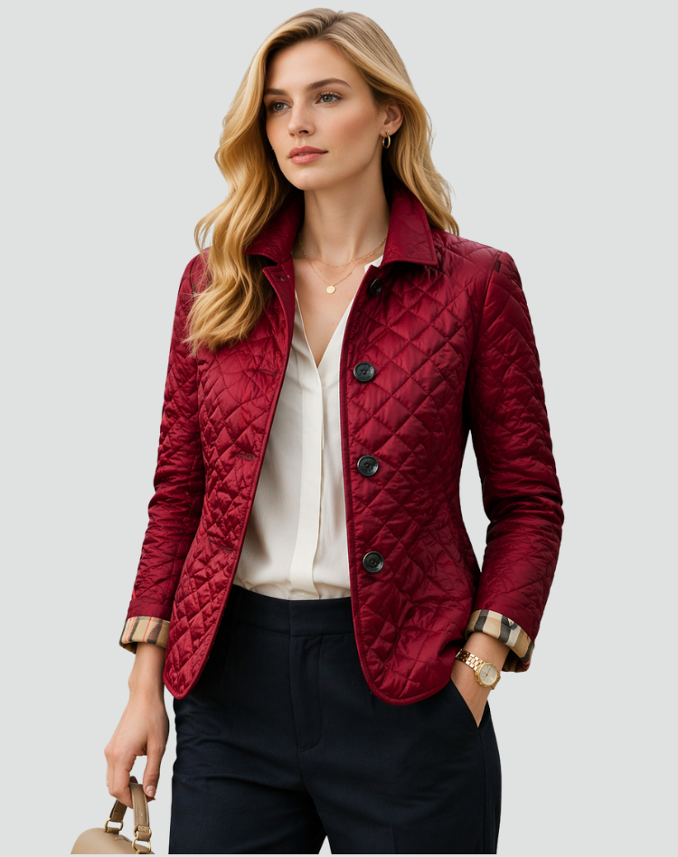 VIDAL BORDEAUX | VESTE MATELASSÉE BOUTONNÉE POUR FEMMES