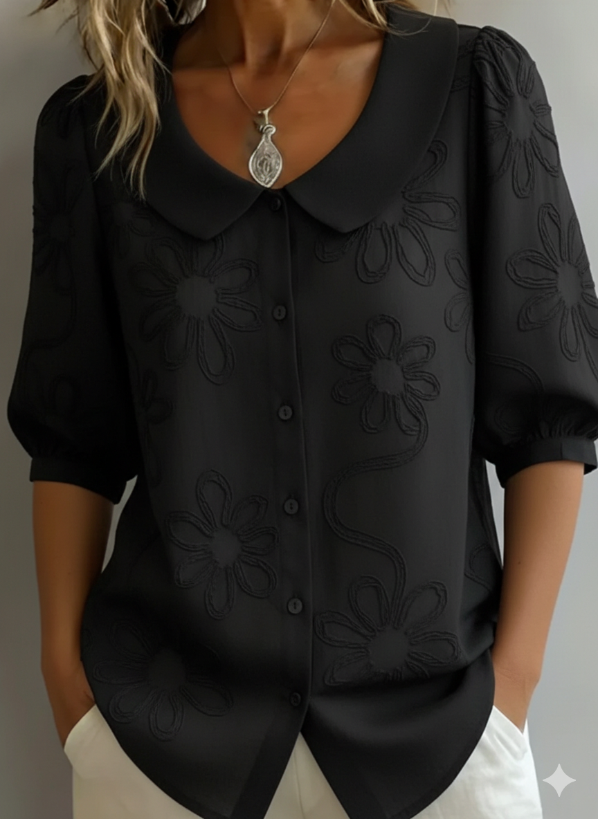 VIDAL BORDEAUX | BLOUSE D'ÉTÉ FLEURIE POUR FEMME